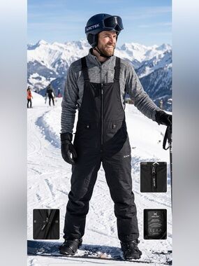 Arctix Men’s Essential Insulated Ski Bib Snow Pants NWT Medium Water Resistant